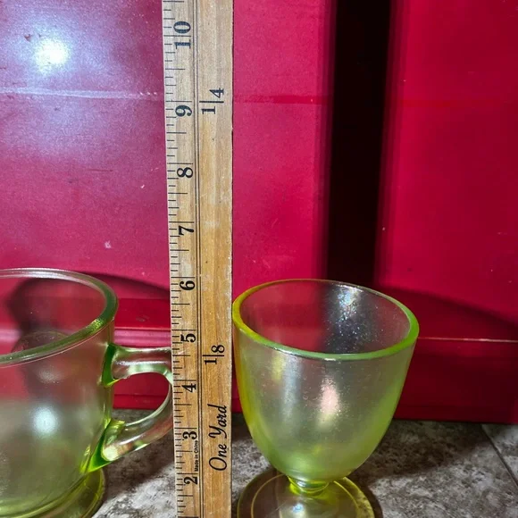 Westmorland Uranium Glass Pitcher Orange Lime UV Depression Black Light VTG Deco - Picture 13 of 16